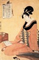 Lesen Sie einen Brief Kitagawa Utamaro Ukiyo e Bijin ga